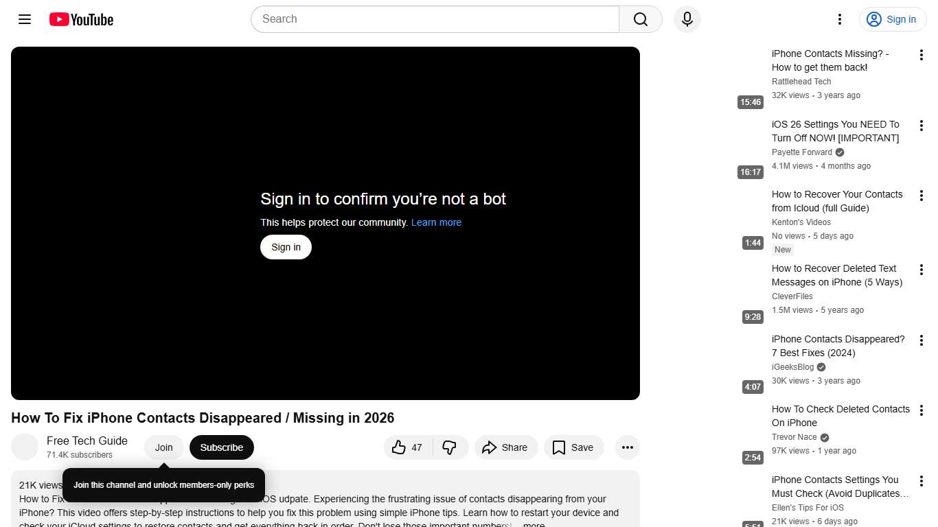 How To Fix iPhone Contacts Disappeared / Missing in 2026 - YouTube
