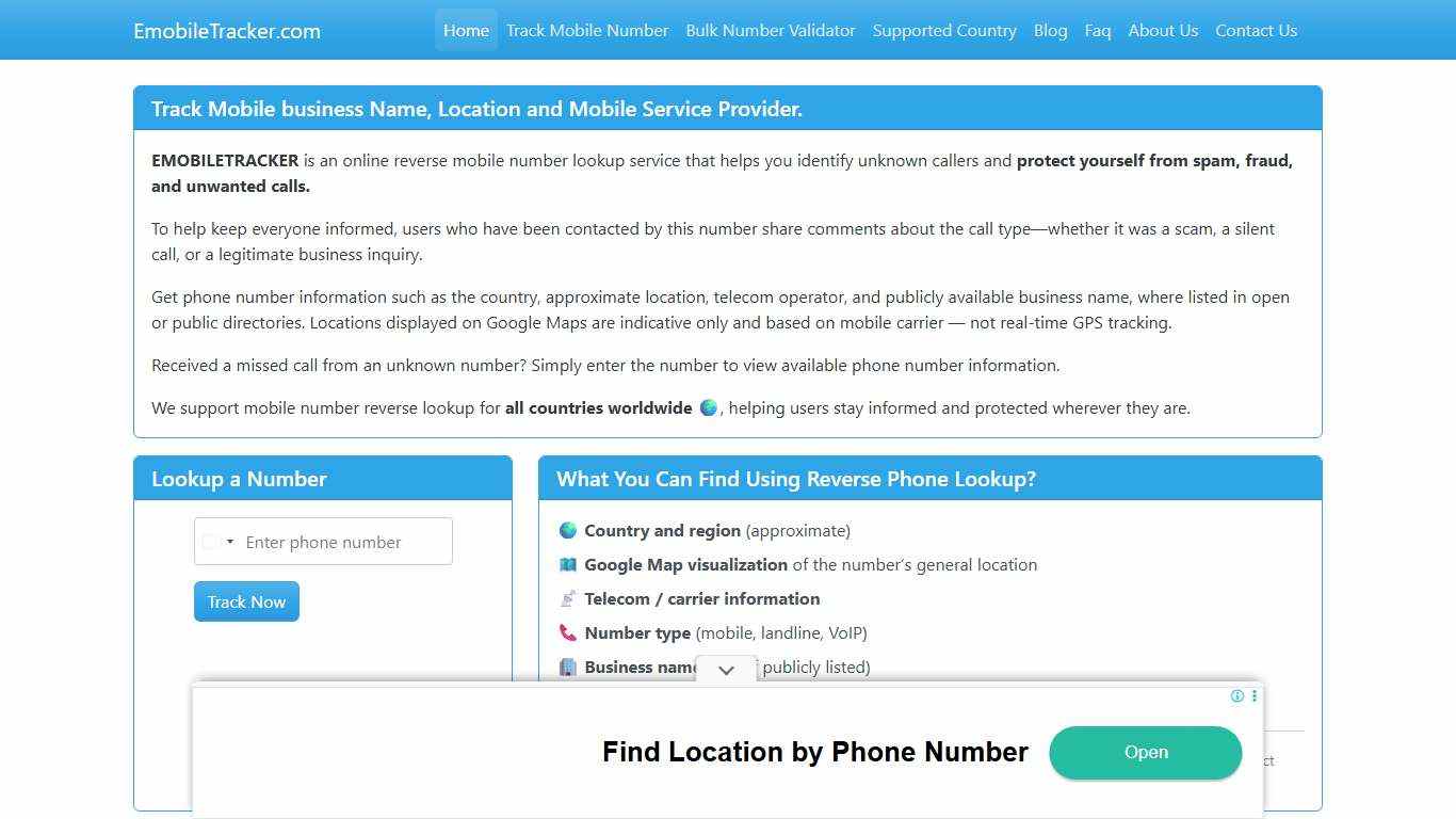 Mobile Number Tracker Find Owner Name and Location on Google Map.